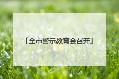 全市警示教育会召开