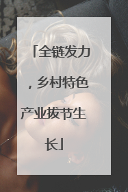 全链发力，乡村特色产业拔节生长