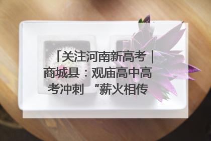关注河南新高考｜商城县：观庙高中高考冲刺 “薪火相传”助力备考