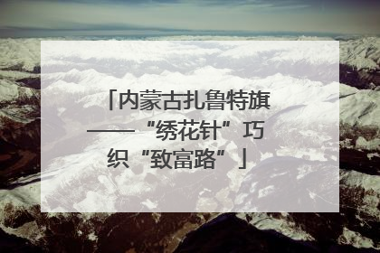 内蒙古扎鲁特旗——“绣花针”巧织“致富路”