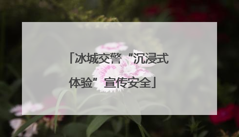 冰城交警“沉浸式体验”宣传安全