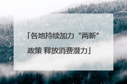 各地持续加力“两新”政策 释放消费潜力