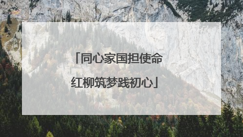 同心家国担使命 红柳筑梦践初心