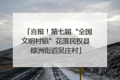 喜报！第七届“全国文明村镇”花落民权县绿洲街道吴庄村