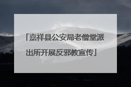 嘉祥县公安局老僧堂派出所开展反邪教宣传