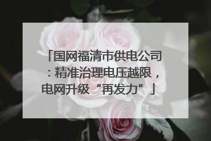 国网福清市供电公司：精准治理电压越限，电网升级“再发力”