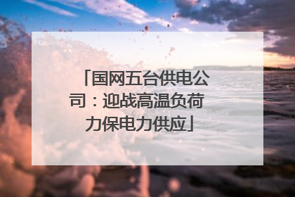 国网五台供电公司：迎战高温负荷 力保电力供应