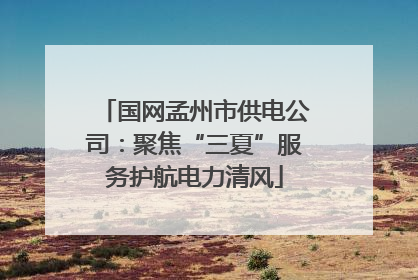 国网孟州市供电公司：聚焦“三夏”服务护航电力清风