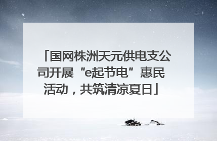 国网株洲天元供电支公司开展“e起节电”惠民活动，共筑清凉夏日