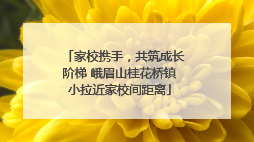 家校携手，共筑成长阶梯 峨眉山桂花桥镇小拉近家校间距离
