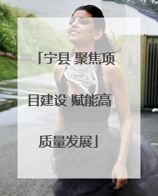 宁县 聚焦项目建设 赋能高质量发展