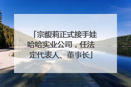 宗馥莉正式接手娃哈哈实业公司，任法定代表人、董事长