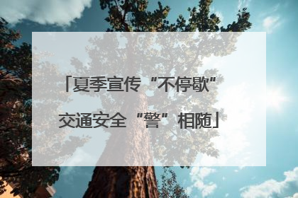 夏季宣传“不停歇” 交通安全“警”相随