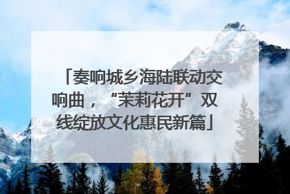 奏响城乡海陆联动交响曲，“茉莉花开”双线绽放文化惠民新篇