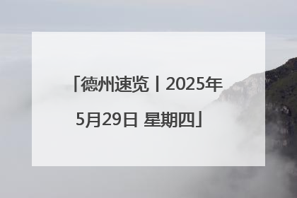德州速览丨2025年5月29日 星期四