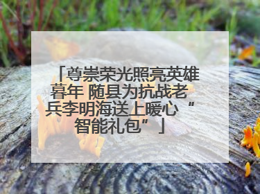尊崇荣光照亮英雄暮年 随县为抗战老兵李明海送上暖心“智能礼包”