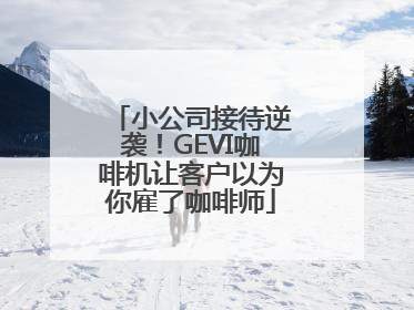 小公司接待逆袭！GEVI咖啡机让客户以为你雇了咖啡师