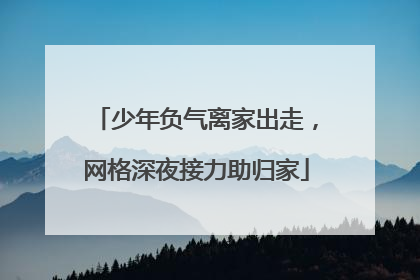 少年负气离家出走，网格深夜接力助归家