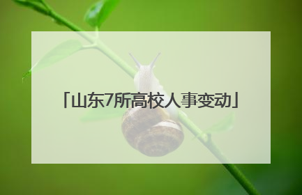 山东7所高校人事变动