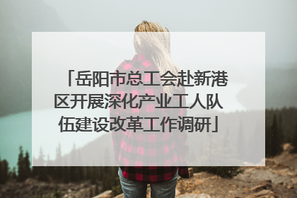 岳阳市总工会赴新港区开展深化产业工人队伍建设改革工作调研