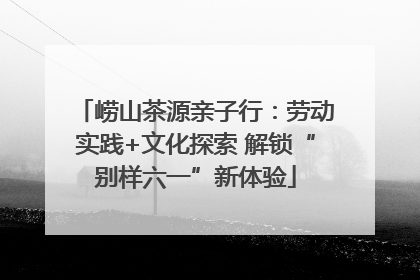 崂山茶源亲子行：劳动实践+文化探索 解锁“别样六一”新体验