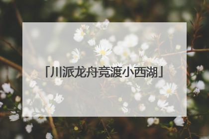 川派龙舟竞渡小西湖