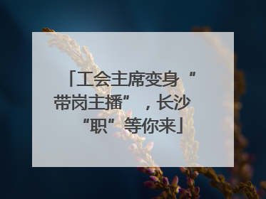 工会主席变身“带岗主播”，长沙“职”等你来