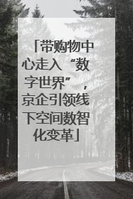 带购物中心走入“数字世界”，京企引领线下空间数智化变革