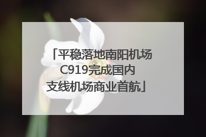 平稳落地南阳机场 C919完成国内支线机场商业首航