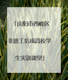 庆阳市西峰区 非遗工坊成高校学生实训课堂