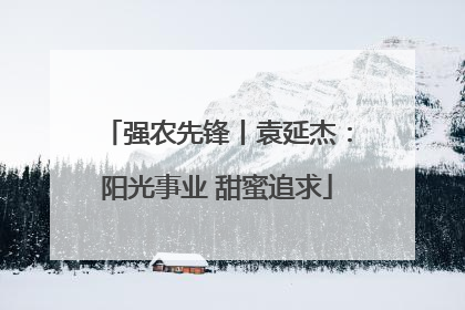 强农先锋丨袁延杰：阳光事业 甜蜜追求