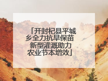 开封杞县平城乡全力抗旱保苗 新型灌溉助力农业节本增效