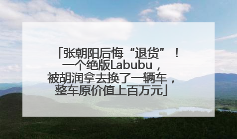 张朝阳后悔“退货”！一个绝版Labubu，被胡润拿去换了一辆车，整车原价值上百万元