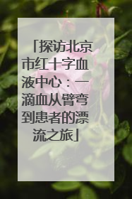 探访北京市红十字血液中心：一滴血从臂弯到患者的漂流之旅