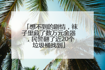 想不到的剧情，袜子里藏了数万元金器，民警翻了近20个垃圾桶找到