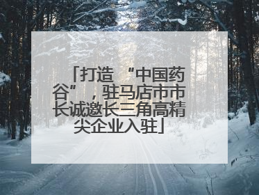 打造 “中国药谷”，驻马店市市长诚邀长三角高精尖企业入驻