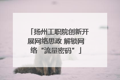 扬州工职院创新开展网络思政 解锁网络“流量密码”