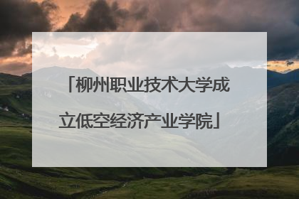 柳州职业技术大学成立低空经济产业学院