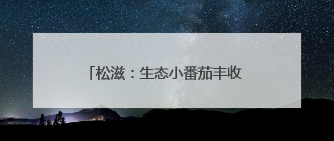 松滋：生态小番茄丰收 绿色农业助力农民增收