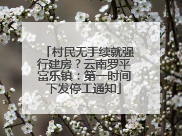 村民无手续就强行建房？云南罗平富乐镇：第一时间下发停工通知