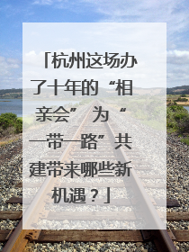 杭州这场办了十年的“相亲会” 为“一带一路”共建带来哪些新机遇？
