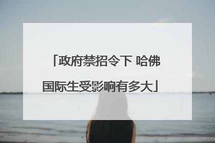 政府禁招令下 哈佛国际生受影响有多大