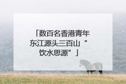 数百名香港青年东江源头三百山“饮水思源”