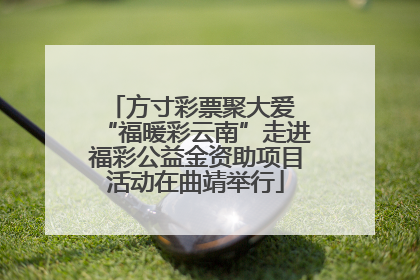 方寸彩票聚大爱 “福暖彩云南”走进福彩公益金资助项目活动在曲靖举行