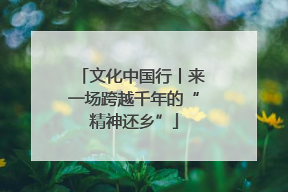 文化中国行丨来一场跨越千年的“精神还乡”
