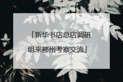 新华书店总店调研组来郴州考察交流