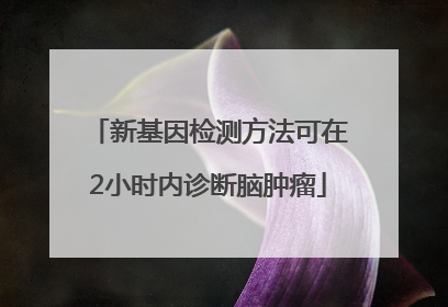 新基因检测方法可在2小时内诊断脑肿瘤