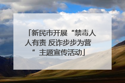 新民市开展“禁毒人人有责 反诈步步为营”主题宣传活动