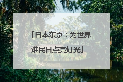 日本东京：为世界难民日点亮灯光