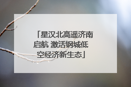 星汉北高遥济南启航 激活钢城低空经济新生态